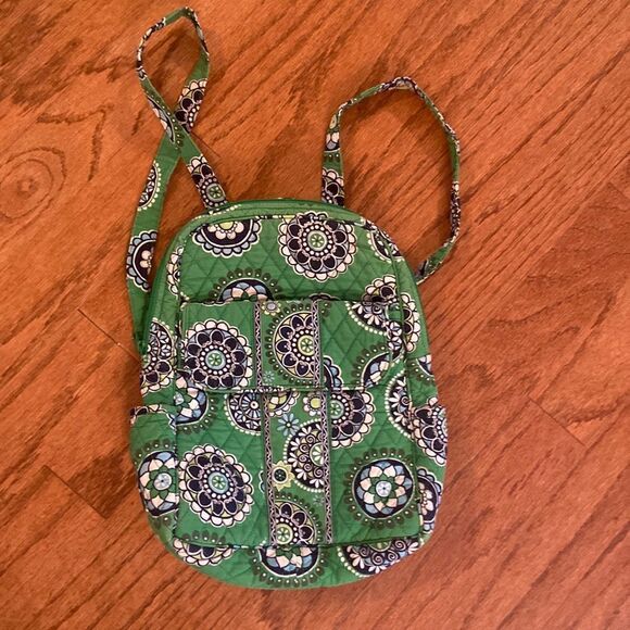 Vera, Bradley, backpack, excellent condition, green and blue and white - Picture 1 of 12